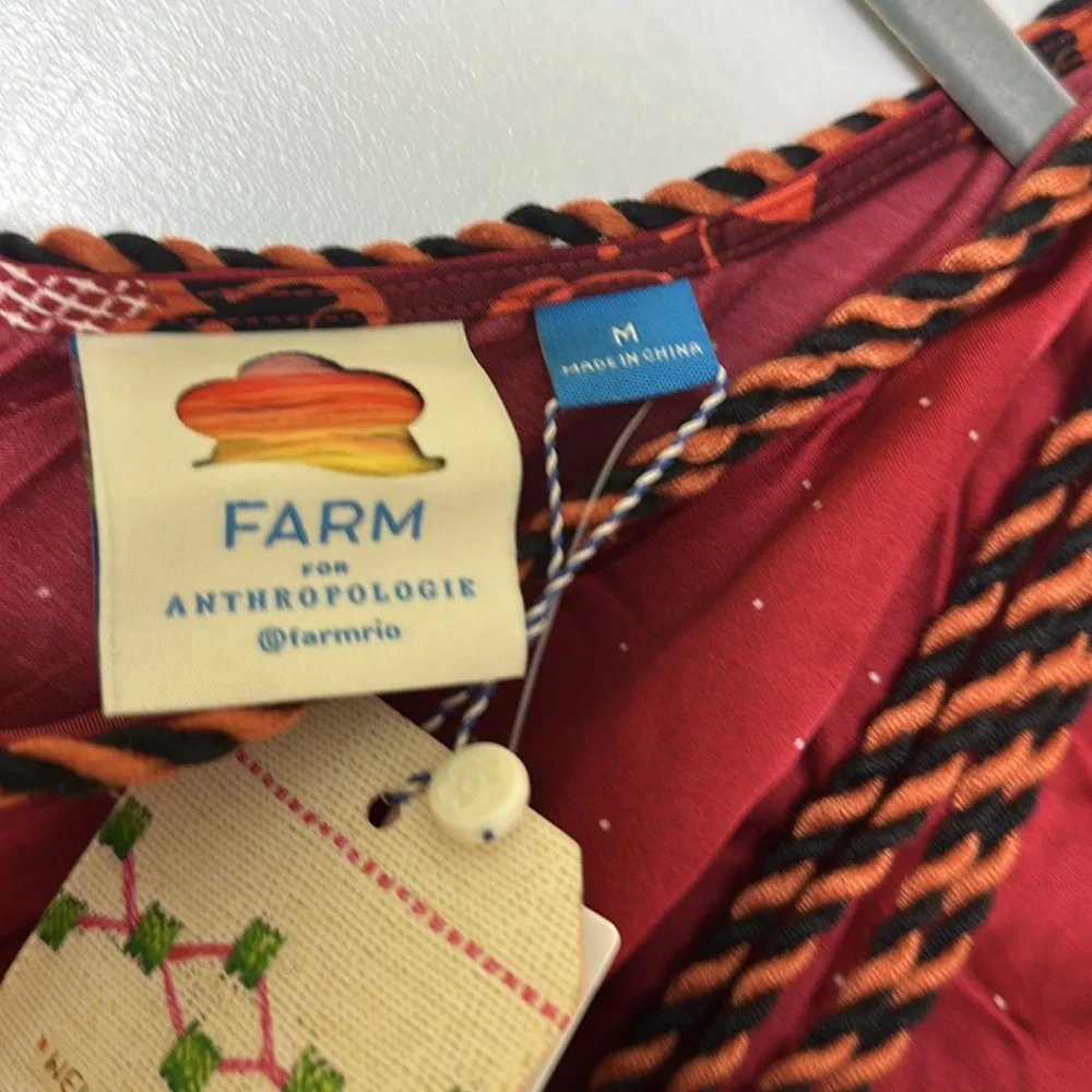 Farm Rio x Anthropologie Red Floral One-Shoulder Jumpsuit - Picture 8 of 8